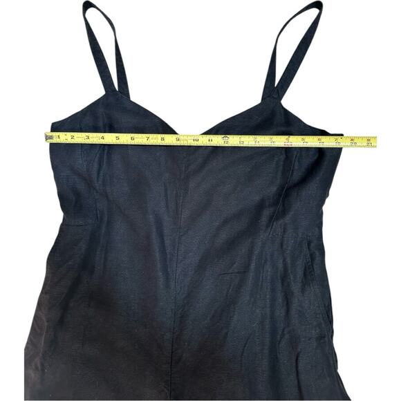 Club Monaco Black Line Wide Leg Cropped Sleeveless Jumpsuit, Size 14 - Picture 5 of 8